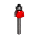 Freud Radius Rounding Over Bit with Perma-Shield Coating and Quadra-Cut Design for Flawless Finish - 2 Cutters, 1/4" Shank Dia., 1/8" Radius, 2-3/16" Length - 34-104