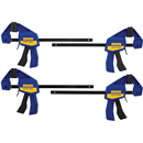 IRWIN QUICK-GRIP Clamps, One-Handed, Mini Bar, 6-Inch, 4-Pack (1964758)