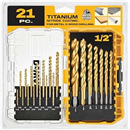 DEWALT 21Pc Titanium Nitride Coated Drill Bit Set DW1361