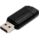 Verbatim Pinstripe 128GB USB 2.0 Flash Drive, Black 49071