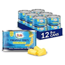 Dole Pineapple Tidbits in 100% Pineapple Juice with No Sugar Added - Dole Canned Fruit - 8 oz Cans - 12 Pack