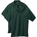Hanes Mens Jersey Pocket Polo 2-Pack