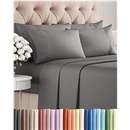 Queen 6 Piece Sheet Set - Cooling & Breathable Bed Sheets - Hotel Luxury Bed Sheets for Women, Men, Kids & Teens - Bedding with Deep Pockets & Easy Fit - Soft and Wrinkle Free - Queen Dark Grey Sheets