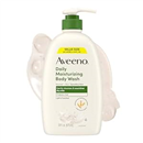 Aveeno Daily Moisturizing Body Wash for Normal to Dry Skin, Sensitive Formula with Prebiotic Oat, Gently Cleanses Dry Skin, Lightly Scented Body Wash for Women and Men, Value Size 33 fl. Oz