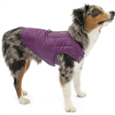 Kurgo Loft Jacket, Reversible Dog Coat, Dog Coat for Cold Weather, Water-Resistant Dog Jacket with Reflective Trim, Purple/Grey, Small
