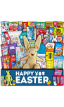 Easter Care Package (50ct) - Candy Snacks Treats Plush Bunny Chocolate Cookies Gift Box Bundle Basket Fillers Stuffers Present Kids Adults Boys Girls College Student Child Grandchildren Toddler