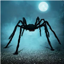 JOYIN Halloween Outdoor Decorations Giant Spider, 5 Ft Large Spider for Yard Lawn Garden Patio Scary Halloween Outside Decor, Indoor Haunted House Prop and Home Party Decor, Black