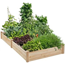 Yaheetech Wooden Raised Garden Bed Outdoor Planter Box, Natural Wood