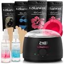 KoluaWax Waxing Kit Hair Removal For Men & Women Beginner Friendly - Black