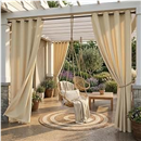 StangH 2 Panels Outdoor Curtains with Grommet Top, Beige, W52 x L84