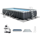 INTEX 26363EH Ultra XTR Deluxe Rectangular Above Ground Swimming Pool Set: 24ft x 12ft x 52in – Includes 2100 GPH Sand Filter Pump – SuperTough Puncture Resistant – Rust Resistant – Easy to Assemble