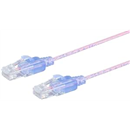 Monoprice Cat6A Ethernet Patch Cable 5-Pack - 5 Feet - Pink | Snagless, RJ45, 550MHz, UTP, Pure Bare Copper Wire, 10G, 30AWG - SlimRun