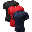Holure Men's (Pack of 1 or 3 or 5) Cool Dry Compression Short/Long Sleeve Sports Baselayer T-Shirts Tops