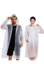 COOY Rain Coats (2 Pack) - Reusable EVA Rain Ponchos For Adults Rain Jackets Raincoats For Men Women