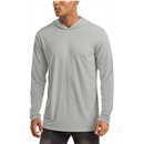 MAGCOMSEN Men's Hooded UPF 50+ Sun Protection T Shirts Long Sleeve Athletic Fishing Shirts Rash Guards