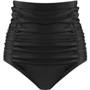 RELLECIGA Women's High Waisted Hipster Bikini Swimsuit Bottom Ruched Swim Bottom