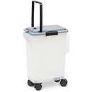 PetFusion BetterBin Portable Litter Storage Container (16.5 x 11.7 x 19) | Holds up to 25 lbs/10 Gallons, Great for Dry Dog and Cat Food | Adjustable Spout, Back & Top Handles, Heavy Duty Wheels