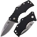 Cold Steel Micro Recon 1 2" 4034SS Razor-Sharp Blade 2.375" Griv-Ex Handle Tactical Folding Knife w/Tri-Ad Lock, Ambidextrous Pocket/Belt Clip