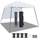 Yaheetech Pop Up Canopy Tent with Backpack, 8x8/10×10 Base Portable Easy One Person Setup Folding Shelter Compact Lightweight Slant Leg Canopy with 1 Sidewall