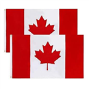 2 Pack 3 x 5 Foot Canada Flags, Canadian Flags Durable Polyester-Bright and Vivid Color and UV Fade Resistant Printed Maple Leaf Polyester and Brass Grommets for All-Weather Indoor/Outdoor Home Garden House Decoration
