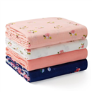 Momcozy Muslin Swaddle Blankets, 4-Pack Breathable and Skin-Friendly Receiving Blankets, Best Wishes Swaddle Blanket Shower Gifts & Baby Girl Newborn Essentials, Large 47"x47", Blooming Dream