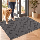 hicorfe Indoor Door Mat,Resist Dirt Non Slip Inside Doormat,24"x35",Grey