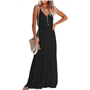 PRETTYGARDEN Women's 2026 Summer Maxi Dress Spaghetti Strap Sleeveless High Waist Beach Vacation Long Sundresses