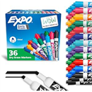 EXPO Dry Erase Markers, Low Odor Ink, Assorted Fashion Colors, Chisel Tip, 36 Count - Easily Erases, Ideal for Classroom, Home, Office, Back to School, Teacher Supplies