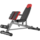 Finer Form Multi-Functional Adjustable FID Weight Bench and Roman Chair | 1,000 Lb Capacity, 23 Settings, Flat Incline Decline for Total Body Workouts, Transport Wheels, Exercise Chart Included