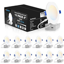 VOLISUN 4 inch Pot Lights 12 Pack, 5CCT LED Slim Recessed Light, 810LM