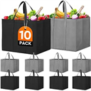 Reusable Grocery Shopping Bags 10 Pack Large Foldable Tote Bags Bulk