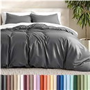 Bare Home Duvet Cover Set 1800 Ultra-Soft (Oversized King, Grey)