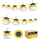 100FT Construction String Lights 100W 20000LM LED Industrial Grade Best for Construction Sites, Renovation, Walkways, Patio, Mine cave, Outdoor, and Other Outdoor Lighting Solutions Use