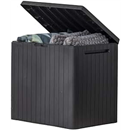 Keter City 30 Gal Outdoor Storage Box and Patio Side Table