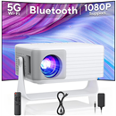 Mini Projector with WiFi and Bluetooth, AKIYO 2026 Upgraded Projector 1080P Full HD, 360° Rotating, Auto Keystone, Portable Projector for Home Theater/Outdoor, Compatible with iOS/Android/Laptop/PS5