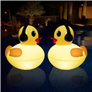 Floating Solar Lights, 16 inch Waterproof LED Pool Accessories, Glow Duck Inflatable Solar Powered Lights That Float for Pond,Hot tub,Party-2pcs