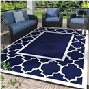 GENIMO Outdoor Rug, Waterproof Plastic Rugs for Patio, 5'x8' Blue White | Outside Larger Modern Carpet Mat for Porch Decor, Deck, Balcony, Camping, RV, Backyard, Picnic, Beach, Reversible, Foldable