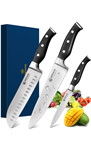 Brewin Professional Kitchen Knives, 3PC Chef Knife Set Sharp Knives for Kitchen High Carbon Stainless Steel, Japanese Cooking Knife with Gift Box