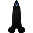 Halloween Costumes for Adults with Scary Light up Mask Cosplay Cape Costumes Cloak with Hood for Women Men