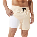 BRISIRA Mens Swim Trunks Swim Shorts for Men Quick Dry 5 inch Inseam Beach Shorts with Compression Liner Zipper Pocket