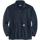 Carhartt Mens Loose Fit Midweight Quarter-Zip Mock-Neck SweatshirtSweatshirt