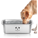 Stainless Steel Dog Bowls for Large Dogs, High Capacity Metal Dog Food Bowls, Food and Water Bowl for Large, X-Large, and Big Dogs 2.65 Gallons