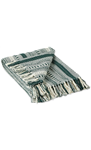 DII Braided Striped Decorative Throw Blanket, 50x60, Dark Green
