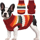 Kuoser Dog Sweater, Warm Dog Sweaters for Small Dogs Pet Christmas Outfit, Soft Puppy Holiday Sweater with Harness Hole Thermal Pet Winter Clothes Doggy Pullover Jumper for Dogs Boy Girl, Red S
