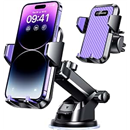 VANMASS [85+LBS Strongest Suction & Clip] Upgrade Car Phone Holder [Patent & Safety Certs] Cell Phone Mount Truck Stand for Dashboard Windshield Vent for iPhone 17 Pro Max 15 14 Samsung, Purple