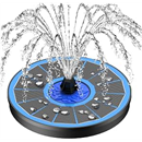 SZMP Solar Fountain Upgrade, 3.5W Solar Powered Bird Bath Fountains with Flower, Outdoor Water Feature Solar Fountain Pump with 7-in-1 Nozzles, 4 Fixed Pipes for Humingbirds, Birdbath, and Garden