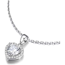 MomentWish Love Knot Necklace, Birthday Gift for Mom, 1Carat Moissanite Necklaces for Women, Simulated Diamond 925 Sterling Silver Infinity Love Necklace