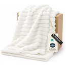 Bedsure GentleSoft White Throw Blanket for Couch - Halloween Decorations for Fall Home Living Room Decor, Cozy Fleece Blanket, Christmas Birthday Gifts for Women Mom Her Girls, Off White, 50x60 in
