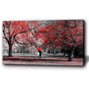 Bamdeya Wall Art for Bedroom Black and White Red Wall Decor Scenery Tree Prints Art Forest Canvas Painting Artwork Living Room Decor Large Framed Picture Home Decoration-24x48inches