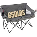 Folding Double Camping Chair Loveseat